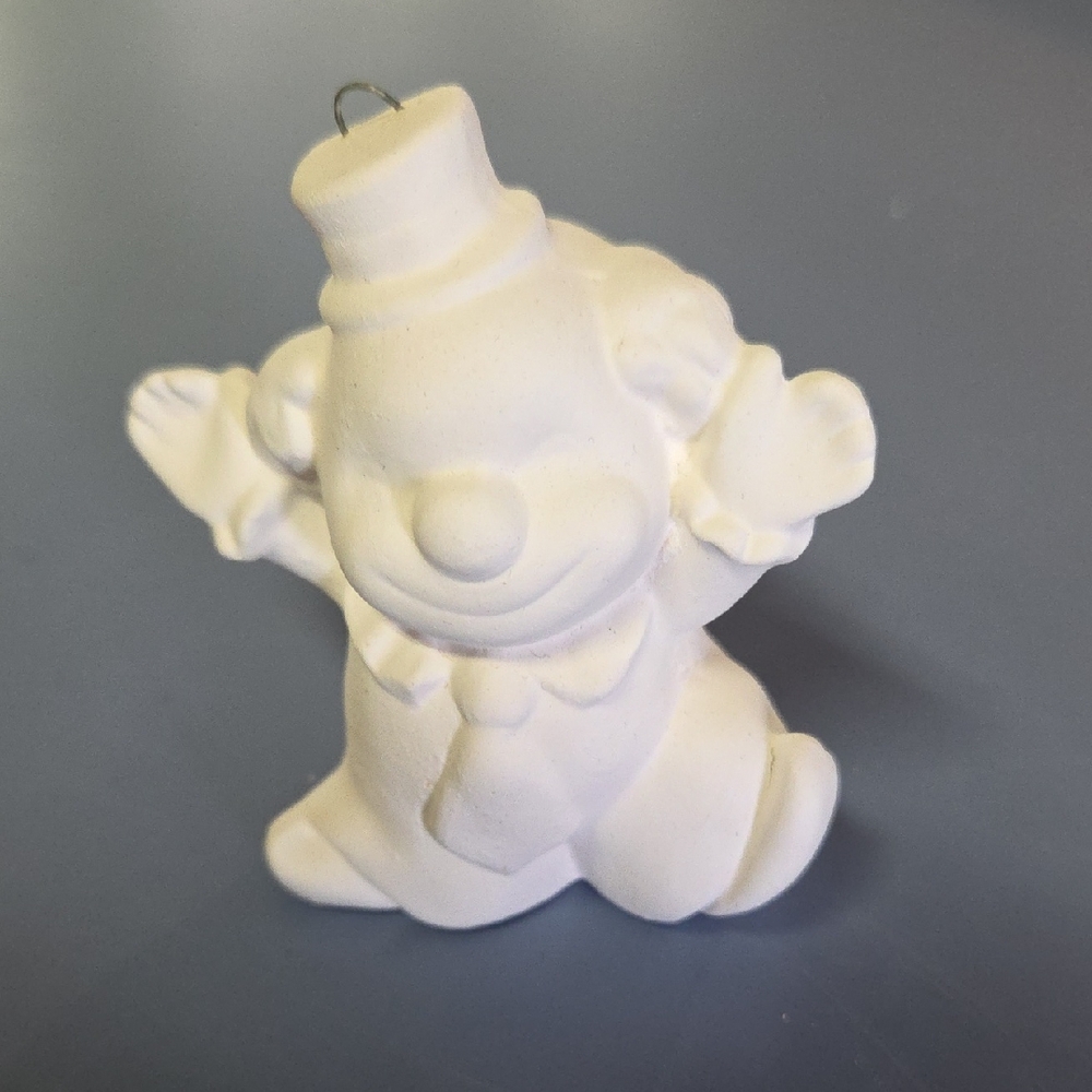 Unbranded Unpainted Ceramic Clown Ornament